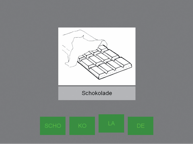 Aufgabenbild Therapiemodul Lautsprachproduktion: Wortakzent zuordnen